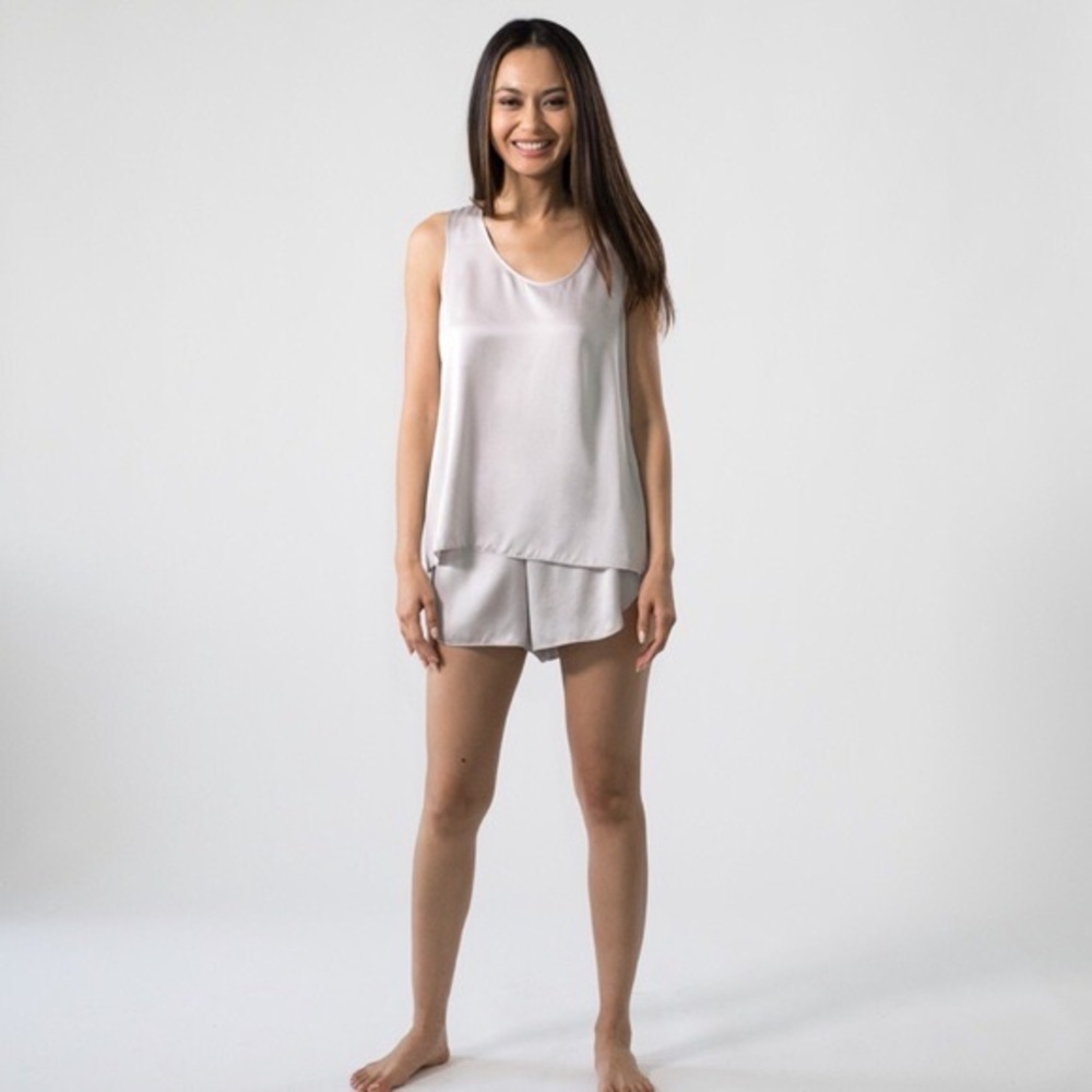 Lunya Silk Set, Light Grey (Cloud), Medium